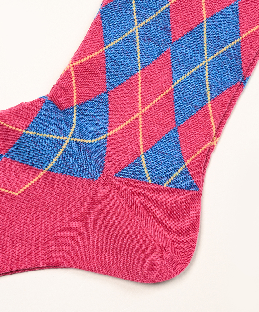 Argyle Wool Long Men Pink/ピンク 25-27cm