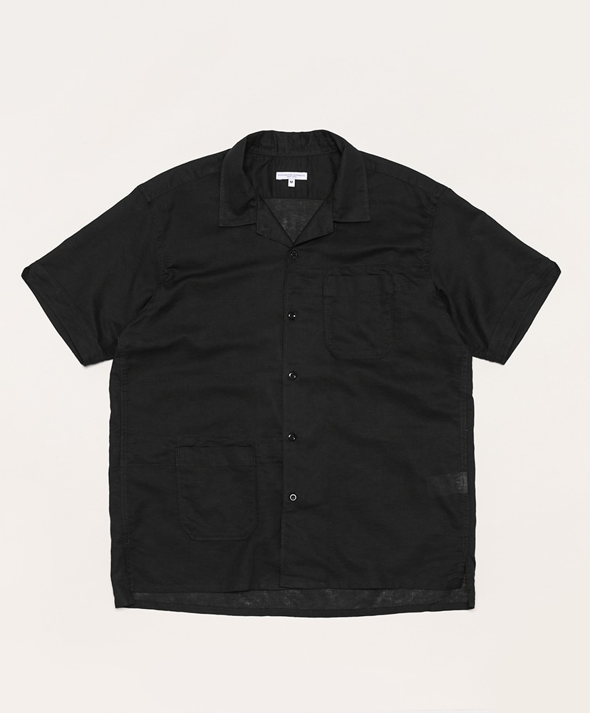 ENGINEERED GARMENTS CAMP SHIRT M ブラック Engineered Garments Camp Shirt, Black – Glasswing