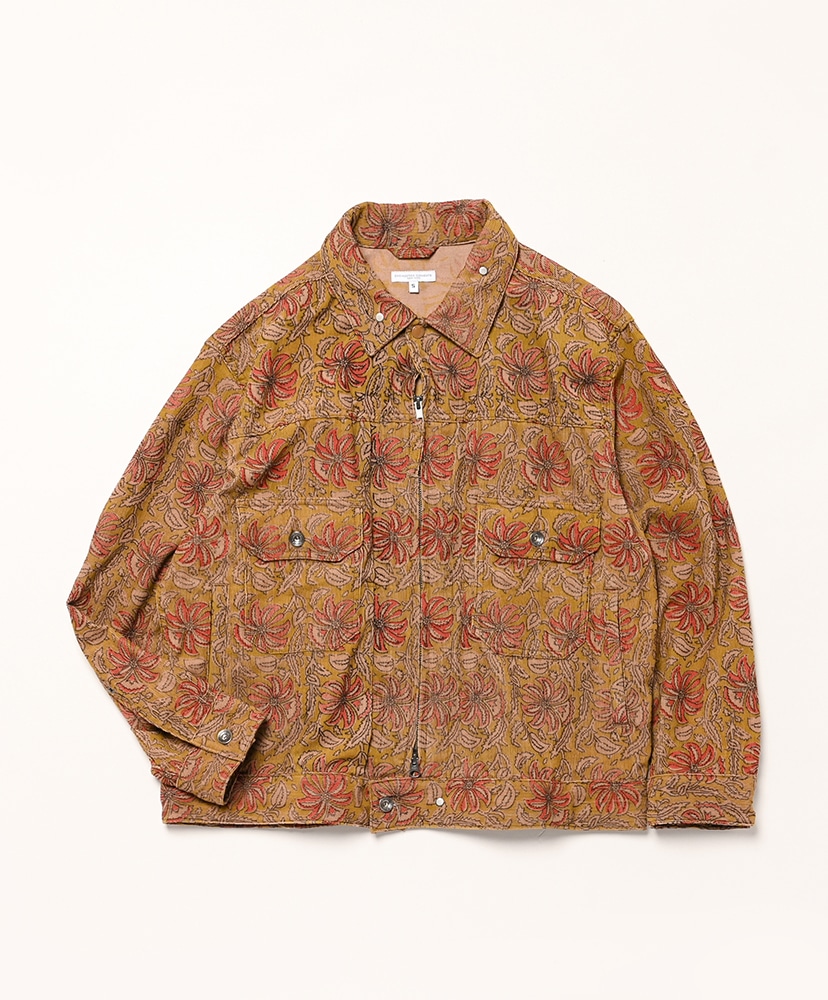Trucker Jacket - Floral Printed Corduroy(M(MEN) Khaki/カーキ
