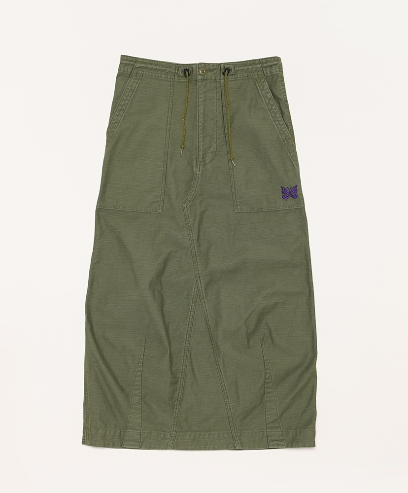 NEEDLES｜SKIRTS (String Fatigue Skirt Back Sateen - OLIV String Fatigue Skirt - Olive - Back Sateen | Nepenthes New York