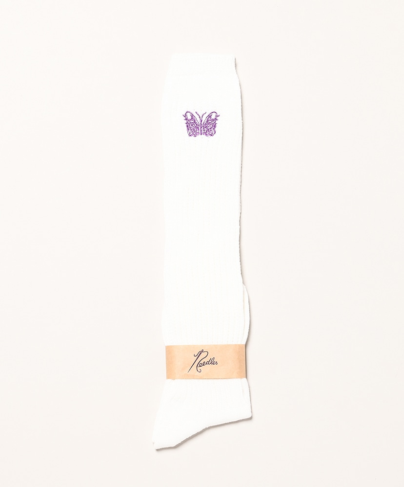 Needles x Kae Tanaka Loose Socks - KT Papillon Emb.(S(23cm