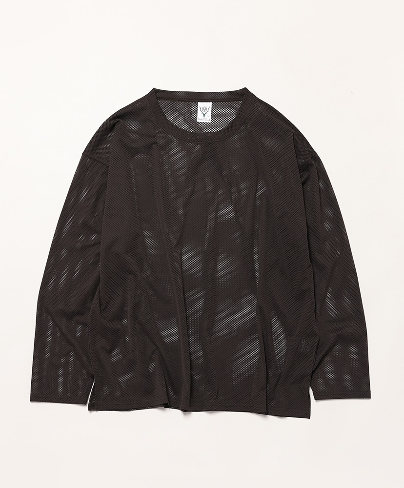 Crew Neck Shirt - Knit Mesh(L(MEN) Black/ブラック): South2 West8
