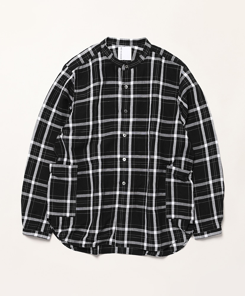 スナフチェックシャツ(L(MEN) Black/ブラック): BRU NA BOINNE