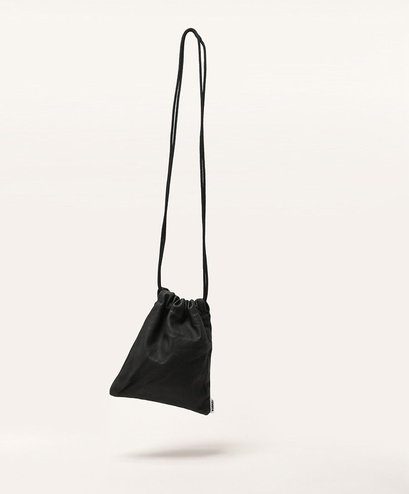 LOFTMAN別注 巾着Pochette Mediam - Pig(ONE Black/ブラック