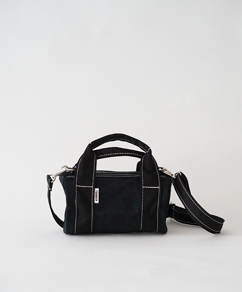DUFFLE MINI(ONE Black×Black(White Stitch)/ブラック×ブラック