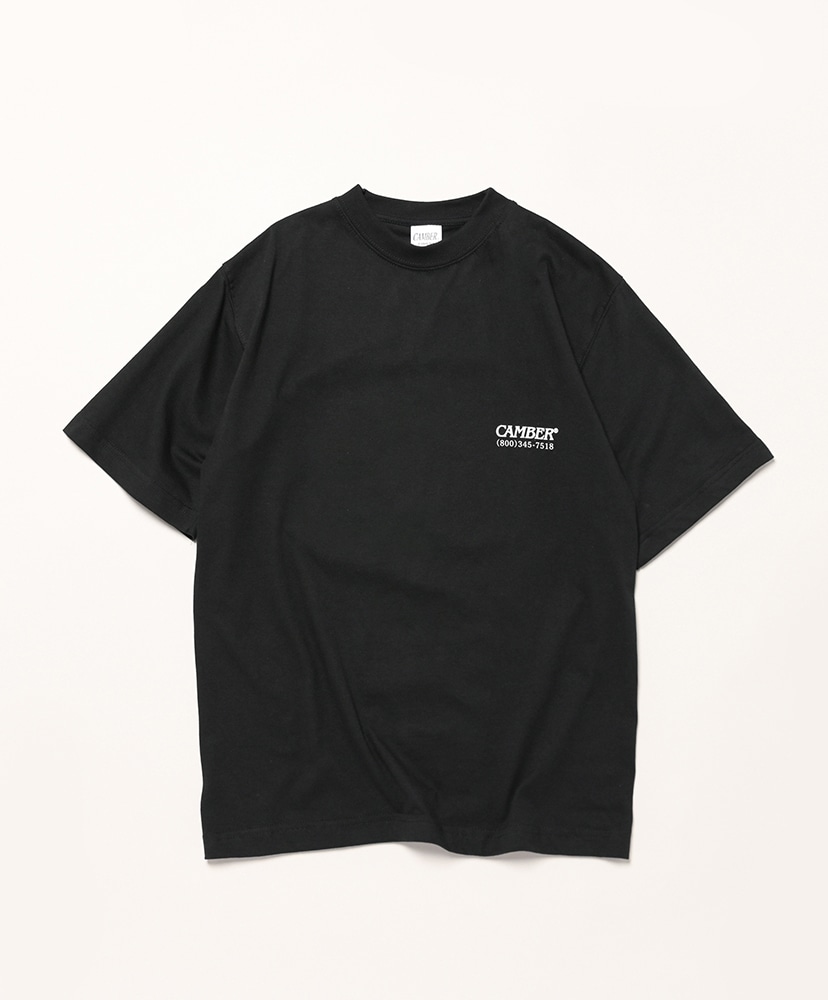 割引価格 Corporate Logo CAMBER Black/ブラック): Tee(L(MEN) S/S Print トップス