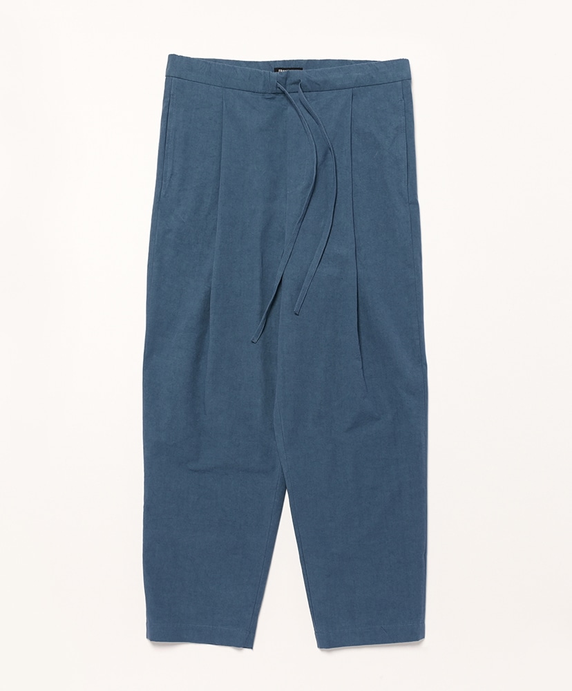 frank leder ネイビーイージーパンツ ドローストリング付き