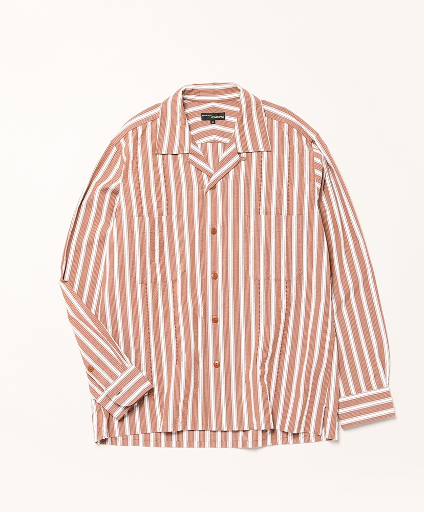 Abshinth Shirt Bar.2.0 Pico Embroidery(L(MEN) Brown/ブラウン