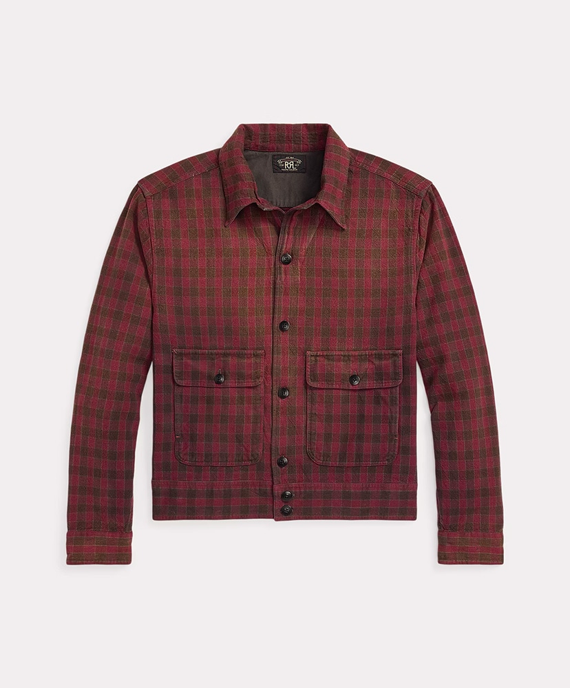 Checked Woven Shirt Jacket(L(MEN) Red×Black/レッド×ブラック Checked Woven Shirt Jacket(L(MEN) Red×Black/レッド×ブラック