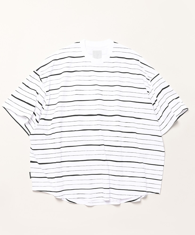 Super Big Mix Side Stripes SS Tee(L(MEN) Black×White