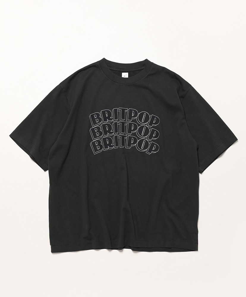BRITPOP Print Tee WIDE(2(MEN) Ink Black×Black-PT/インクブラック 