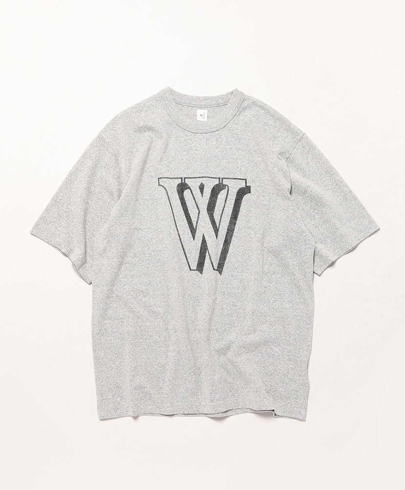 blurhms ROOTSTOCK Tシャツ サイズ4 グレー blurhms ROOTSTOCK/.I.T.-M 88/12 Print Tee WIDE (HEATHER GRAY)