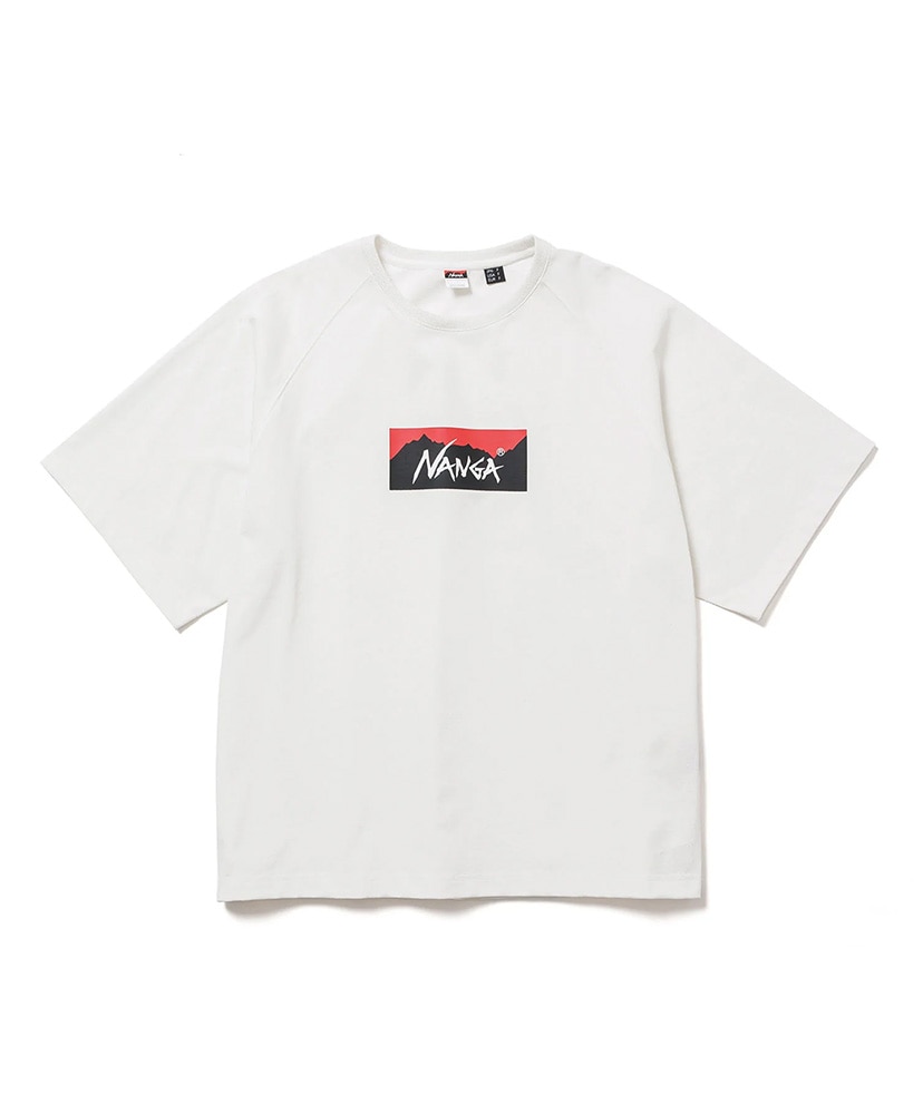 ECO HYBRID BOX LOGO LOOSE FIT TEE (UNISEX)(FREE BLK): NANGA