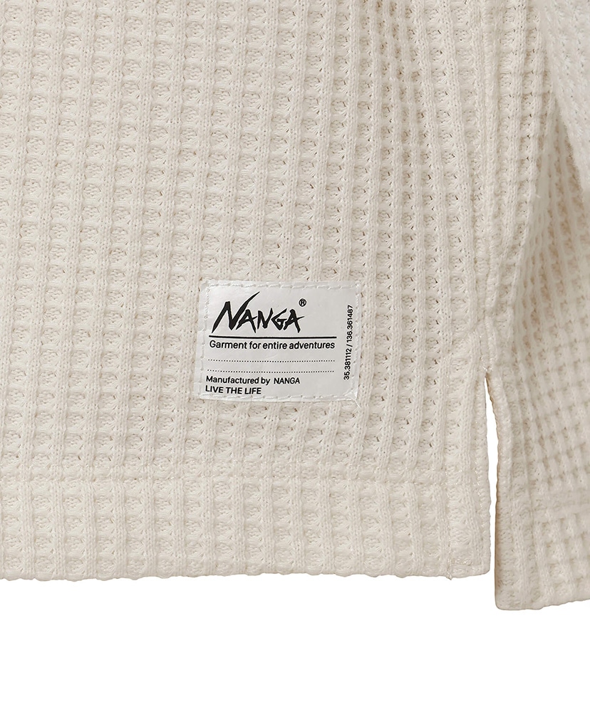 ECO HYBRID WAFFLE L/S TEE (MEN)(L(MEN) WHT): NANGA