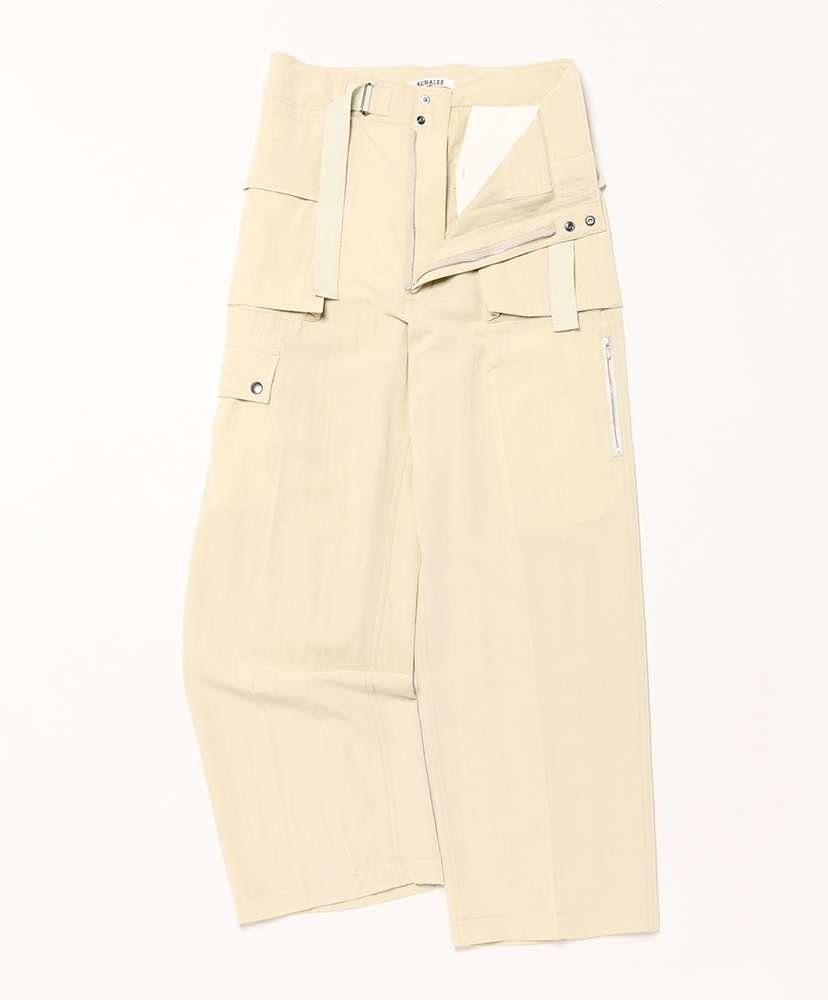 Light Cotton Wool Viyella Cargo Pants(0(WOMEN) Light Khaki