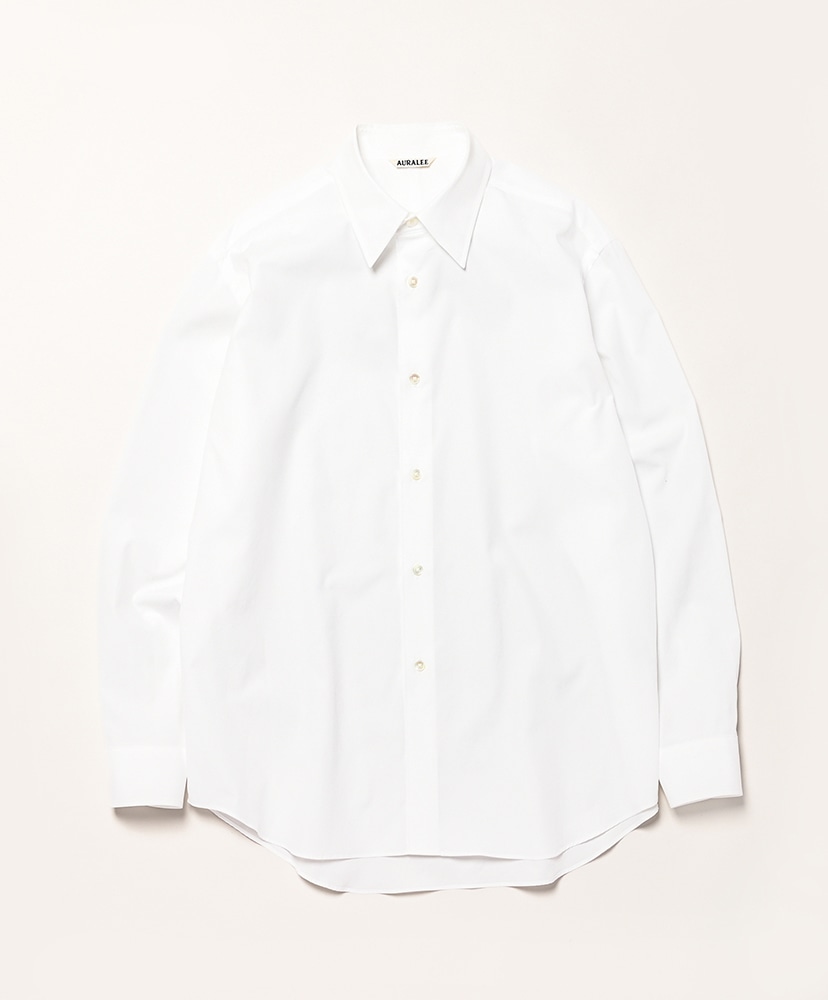 Washed Finx Twill Shirt(3(MEN) Blue/ブルー): AURALEE