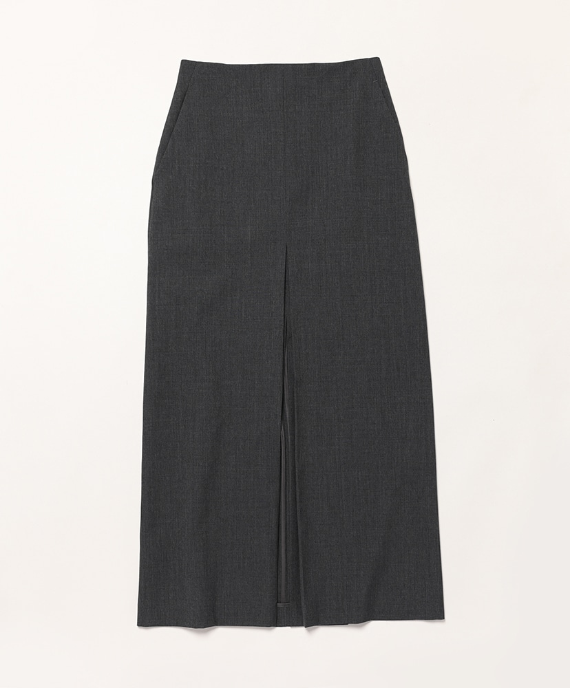Wool Kid Mohair Hop Sack Slit Skirt(1(WOMEN) Top Charcoal
