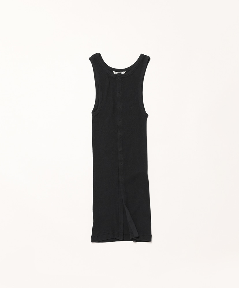 AURALEE SLEEVELESS ORGANIC SOFT RIB TANK TOP