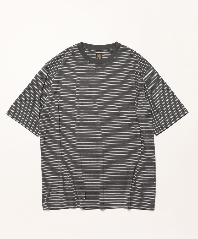 Men Summer Wool T-Shirt(1(MEN) Charcoal×White/チャコール