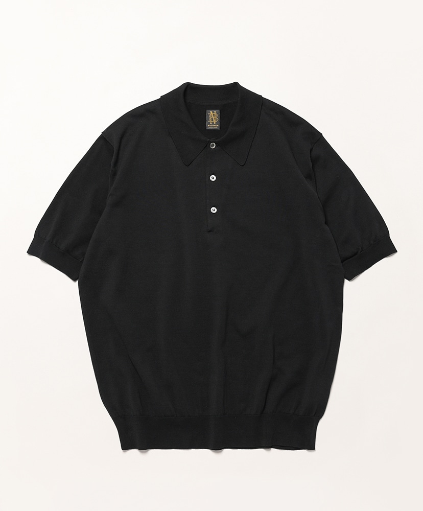 seesee BIG LS POLO コットン black