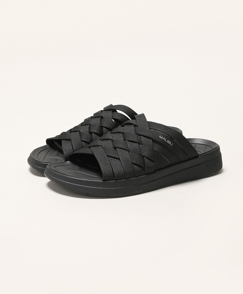 MALIBU SANDALS Black ブラック 編み込み スリッポン42 MALIBU SANDALS Black ブラック 編み込み スリッポン42 靴