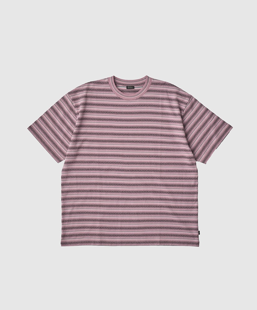 Jaquard Striped S/S Tee(L(MEN) Pink/ピンク): SEDAN ALL-PURPOSE Jaquard Striped S/S Tee(L(MEN) Pink/ピンク): SEDAN ALL-PURPOSE