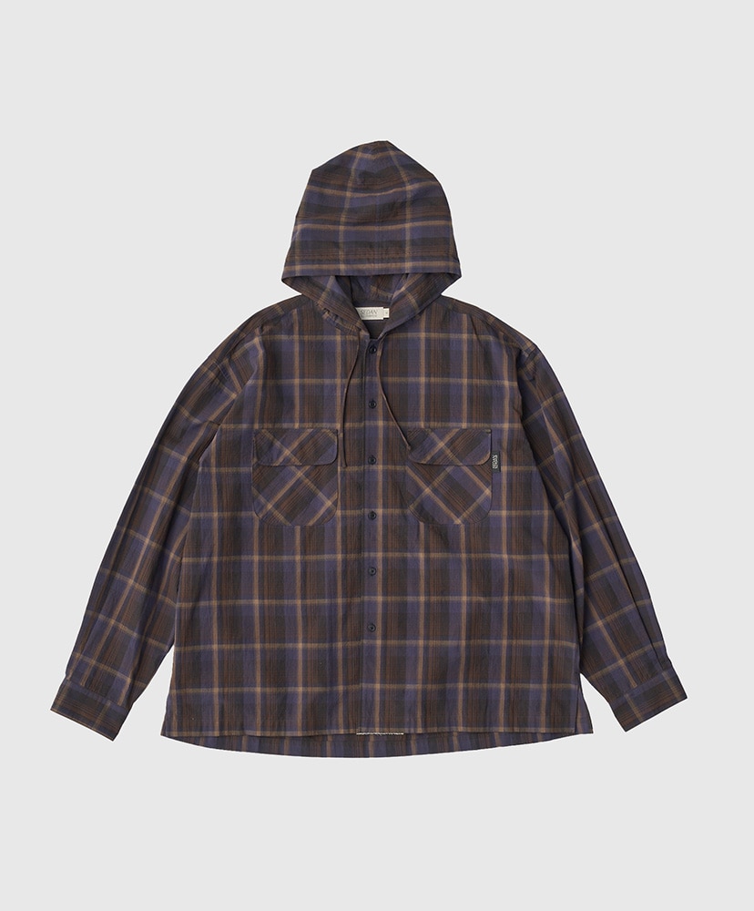 Plaid Hooded Shirt(L(MEN) Blue Green/ブルーグリーン): SEDAN ALL 