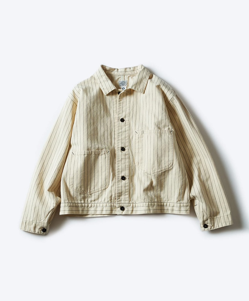 Mechanic Blouse 2 : HBT stripe(L(MEN) Natural/ナチュラル