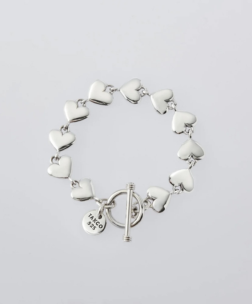 Heart Link Bracelet -12mm-(19cm Silver/シルバー): XOLO JEWELRY