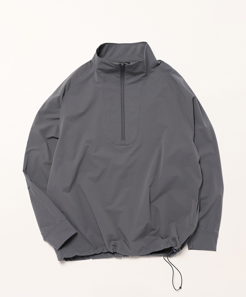 Tech Half-Zip Stand Jacket - Black | UP THERE
