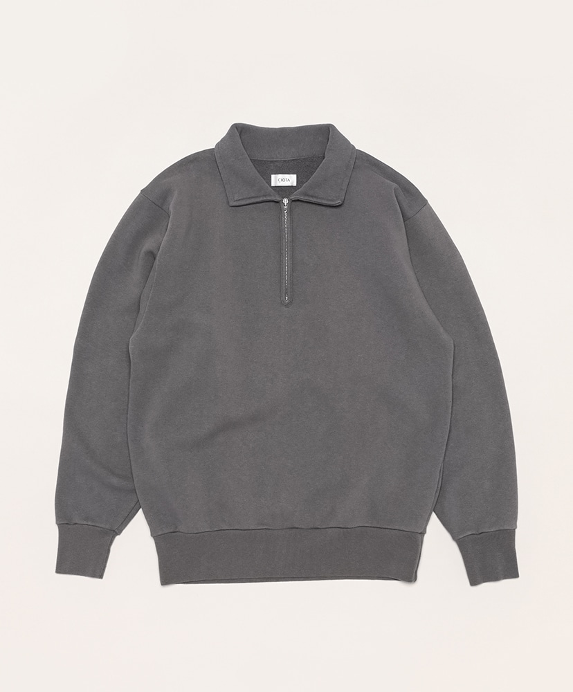 Half Zip Sweatshirt (Pile Lining)(4(MEN) Blue Gray/ブルー