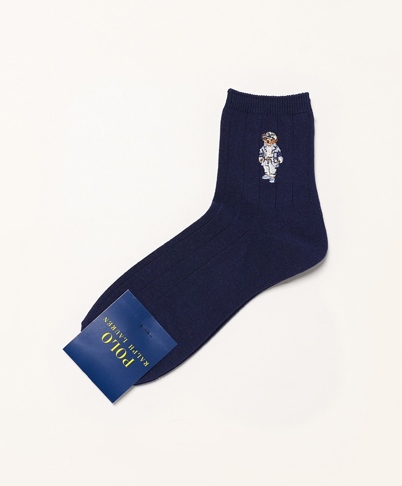 【GINGER掲載商品】 Polo Bear Ankle Socks(25.0-27.0cm Navy/ネイビー): POLO RALPH ルームウェア・パジャマ