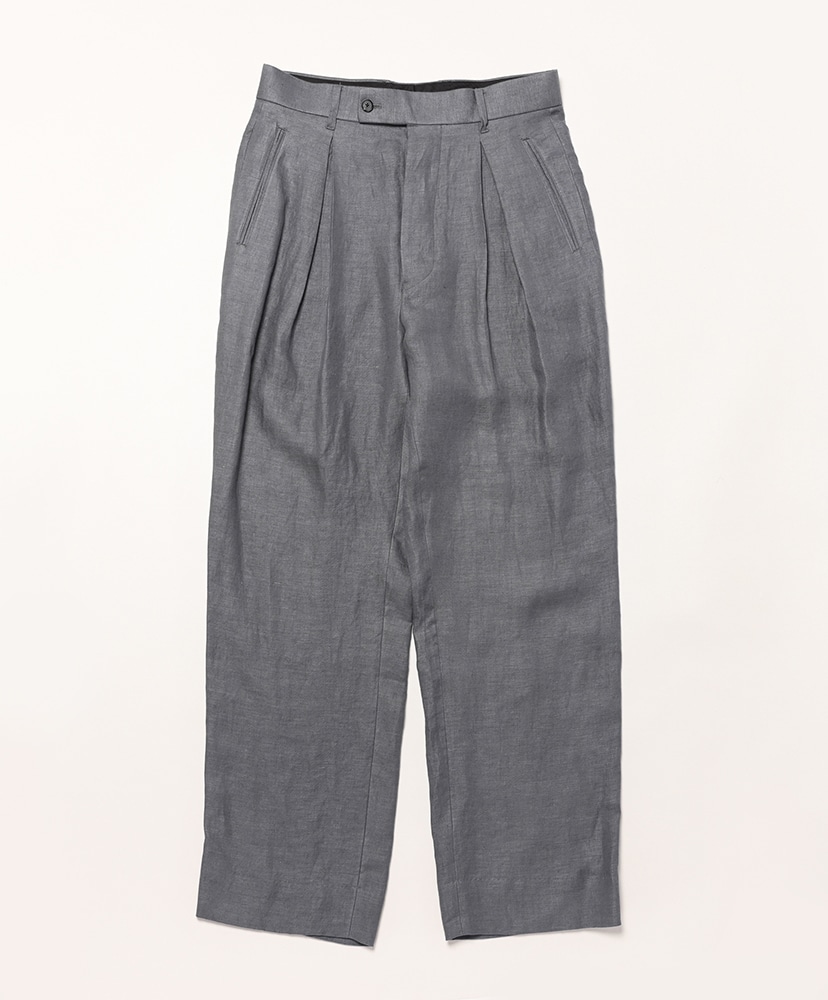 CKTR-170 Inverted Pleats Trouser - Linen Hemp(44(MEN