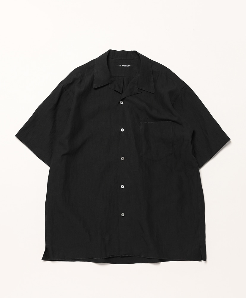 【新品】 MAATEE&SONS S/S HANDKERCHIEF OP SH SSLEEVE HANDKERCHIEF OP SH(1(MEN) Black/ブラック): MAATEE&SONS