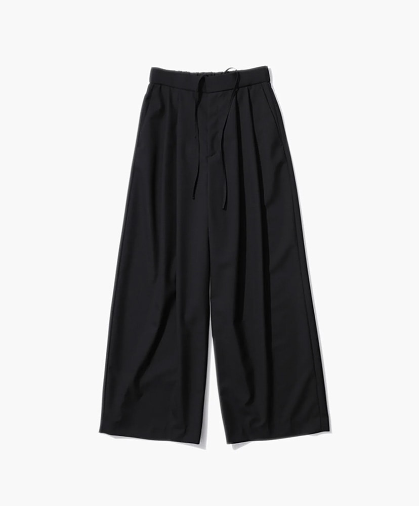 ☆韓国の人気☆【THEAIRTOWN】☆august track pant.s☆ Wool Tropical | Wide Easy Pants(01(WOMEN) Black/ブラック): ATON