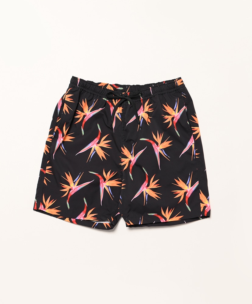 BIRDS OF PARADISE BEACH(L(MEN) Black/ブラック): Aloha Blossom