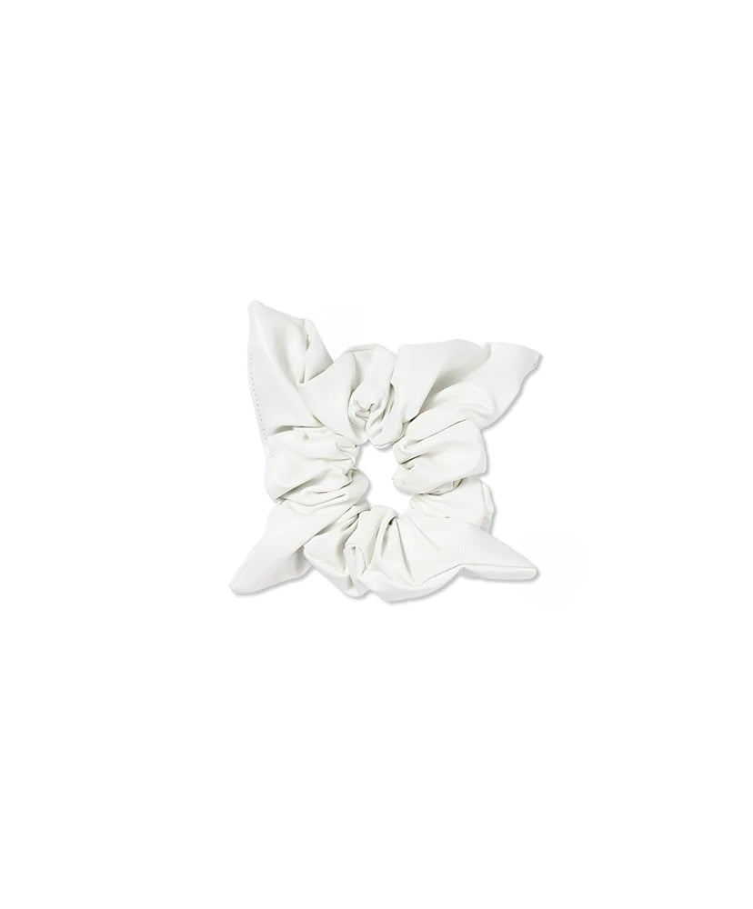 アクセサリーその他 Leather Logo Hardware Scrunchie Metal Ball Leather Style Scrunchie-メタルボールレザー
