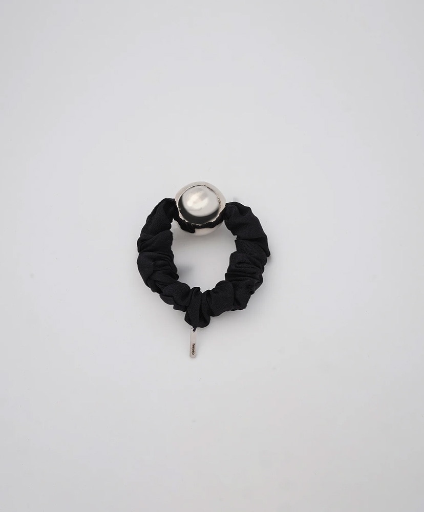 Medium Metal Ball Silk Scrunchie(FREE Black/ブラック): heyep