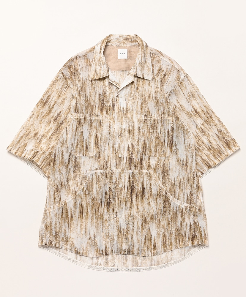 迷迭香　NYLON MESH HALF SLEEVE SHIRT 迷迭香（マンネンロウ）MESH SHIRT - hinataストア