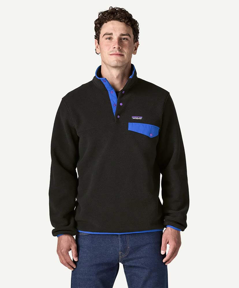 Men's Lightweight Synchilla Snap-T Fleece Pullover BLKP/ブラックウィズPシックスブルー L(MEN)