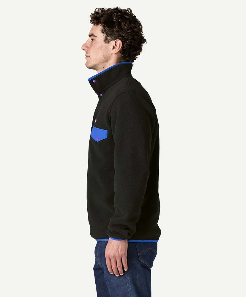 Men's Lightweight Synchilla Snap-T Fleece Pullover BLKP/ブラックウィズPシックスブルー L(MEN)