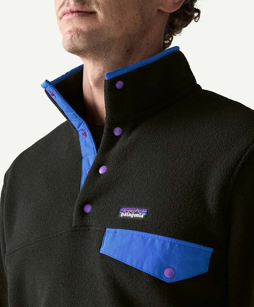 Men's Lightweight Synchilla Snap-T Fleece Pullover BLKP/ブラックウィズPシックスブルー L(MEN)