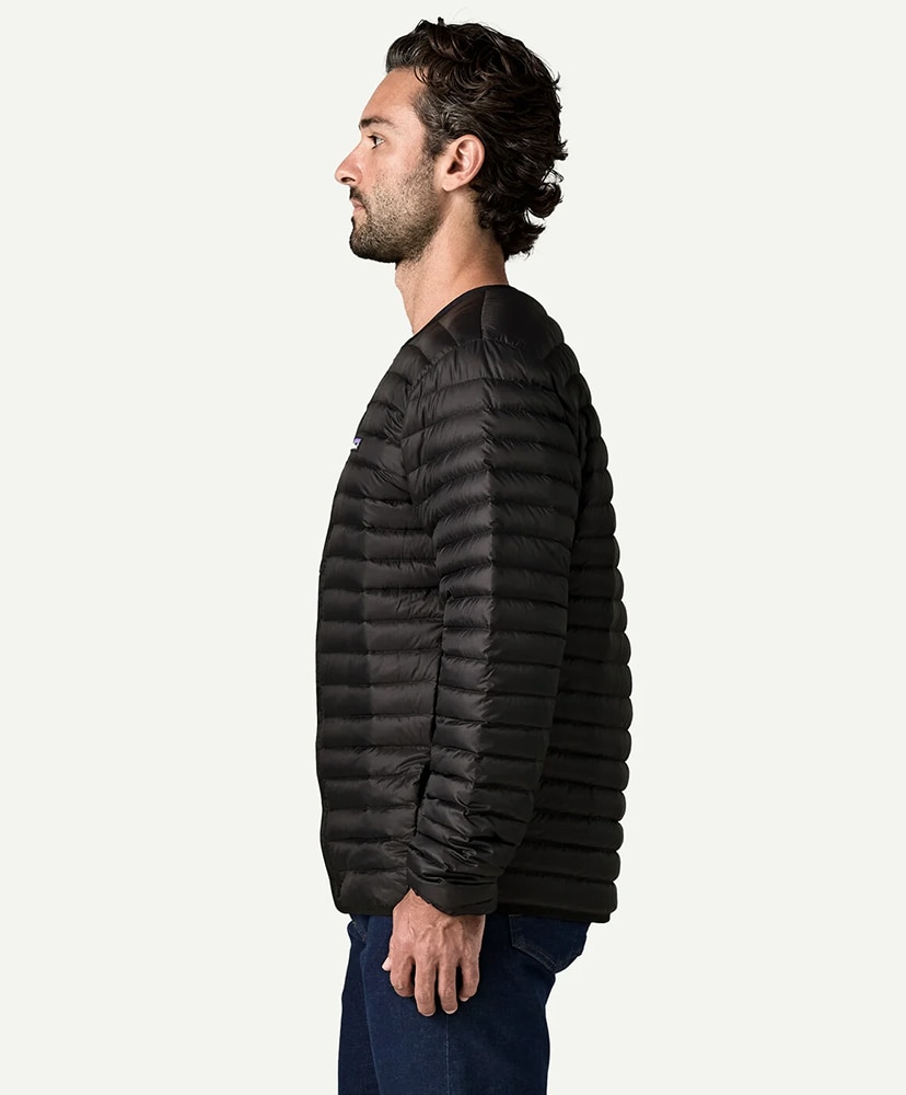 Men's Lightweight Down Sweater Cardigan BLK/ブラック L(MEN)