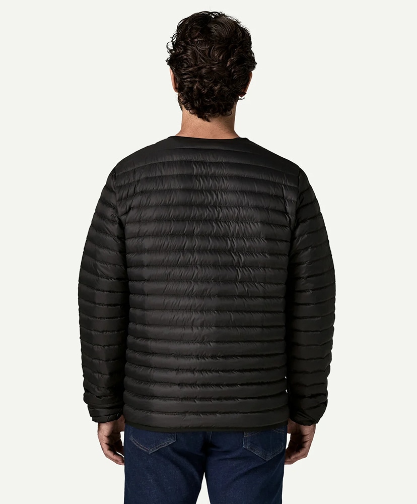 Men's Lightweight Down Sweater Cardigan BLK/ブラック L(MEN)
