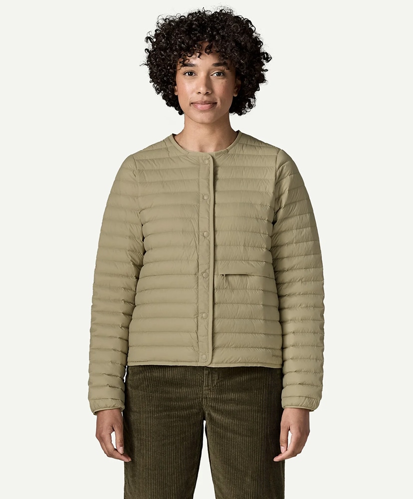 Women's Lightweight Reversible Down Sweater Cardigan WSTO/ウェザードストーン S(WOMEN)