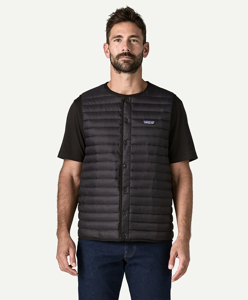 Men's Lightweight Down Sweater Vest BLK/ブラック L(MEN)