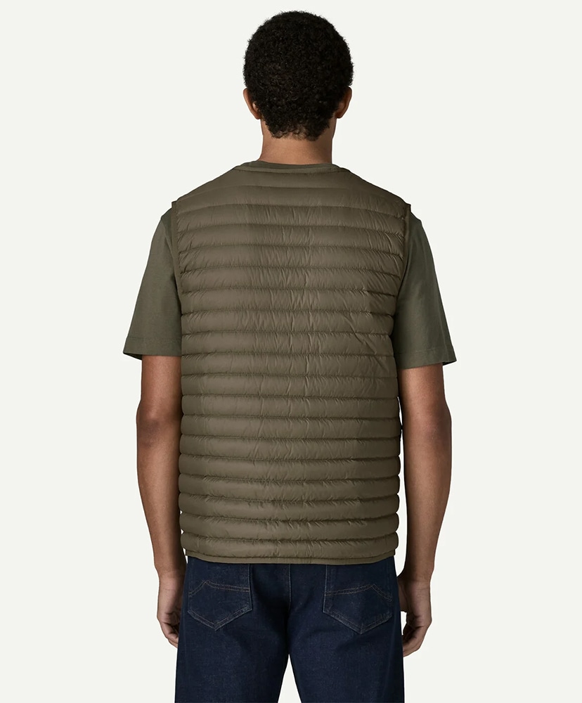 Men's Lightweight Down Sweater Vest BSNG/ベイスングリーン L(MEN)