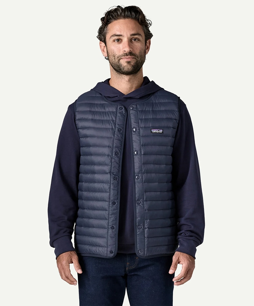 Men's Lightweight Down Sweater Vest NENA/ニューネイビー L(MEN)