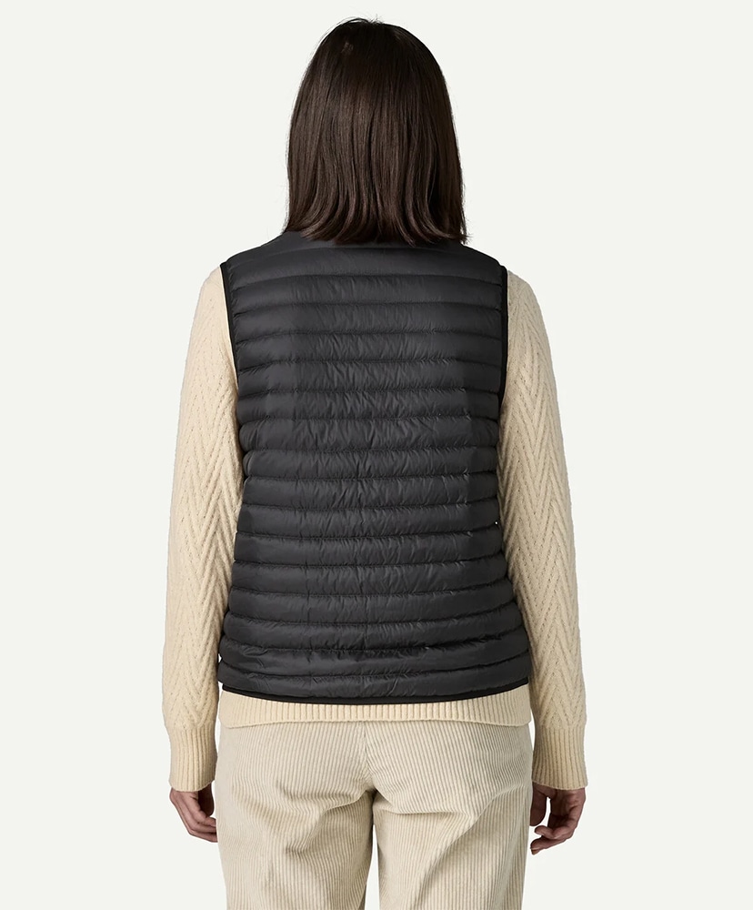 Women's Lightweight Reversible Down Sweater Vest BLK/ブラック M(WOMEN)