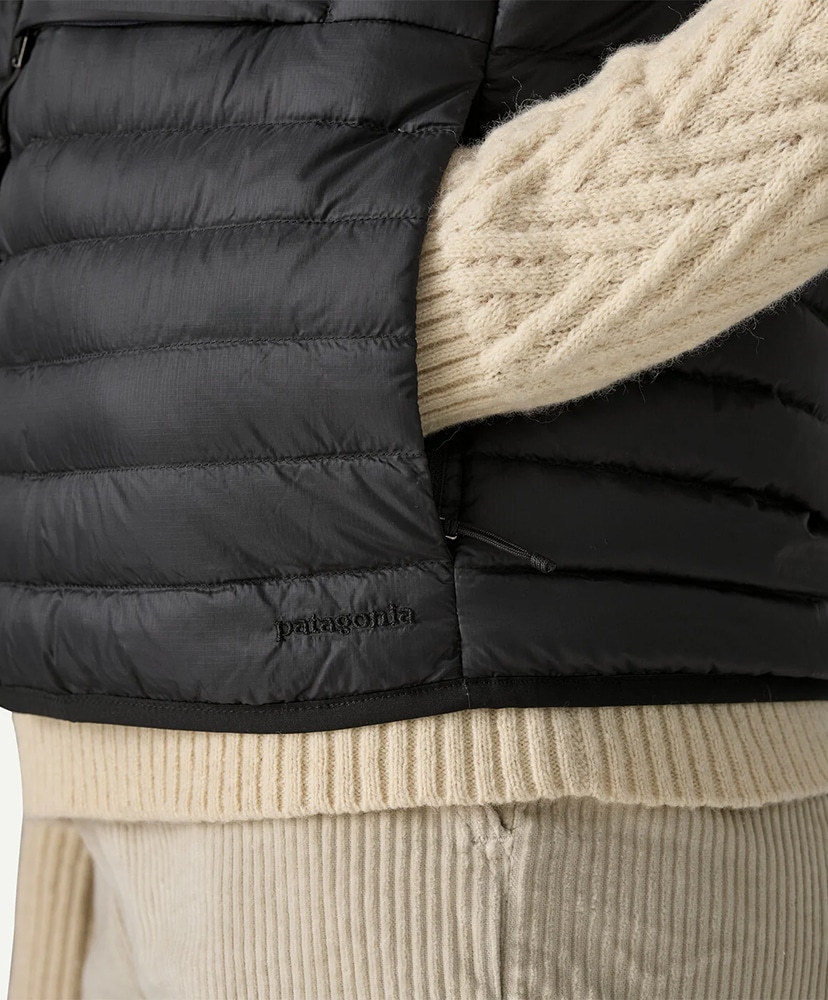 Women's Lightweight Reversible Down Sweater Vest BLK/ブラック M(WOMEN)